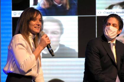 Malena Galmarini junto al ministro de Educación, Nicolás Trotta