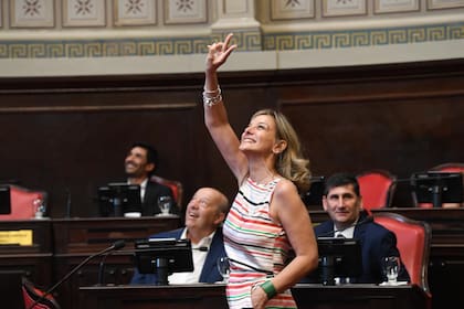 Malena Galmarini, cuando asumió su banca de senadora bonaerense