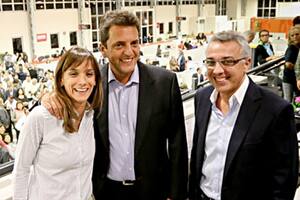 Malena Galmarini, Sergio Massa y Julio Zamora