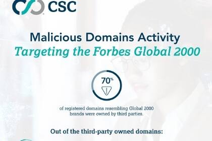 Malicious domain activity targeting Forbes Global 2000 companies (Graphic: Business Wire)