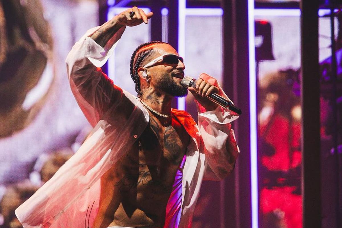 Maluma debió interrumpir su show luego que le arrojaran una muleta (Foto Instagram @maluma)