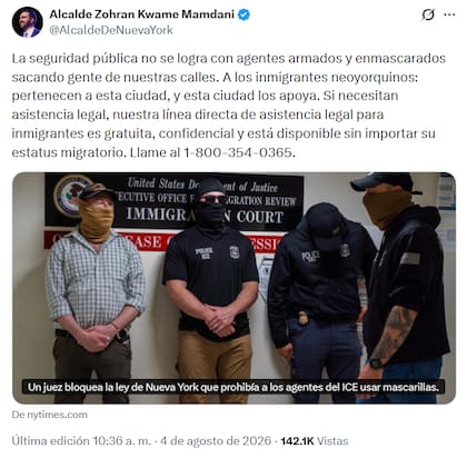 Mamdani le recordó a la comunidad migrante en Nueva York la asistencia legal que pueden utilizar