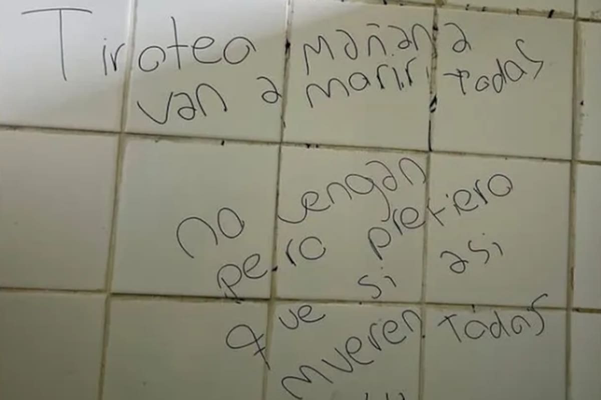 "Mañana van a morir todos", reza una de las amenazas