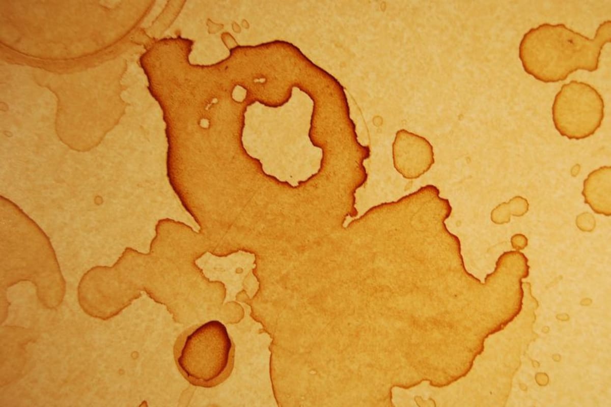 Manchas producidas por la evaporación de derrames de café