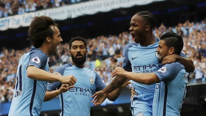Manchester City celebra el gol frente al West Ham