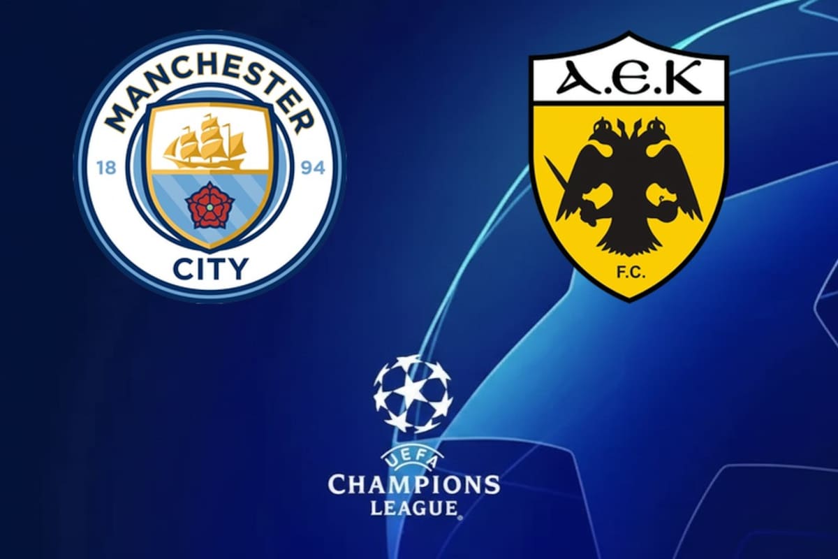 Manchester City vs. AEK Athens, por una nueva jornada de la Liga de Campeones de Europa