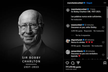 Manchester United despidió en redes sociale a su ídolo (Foto Instagram @manchesterunited)