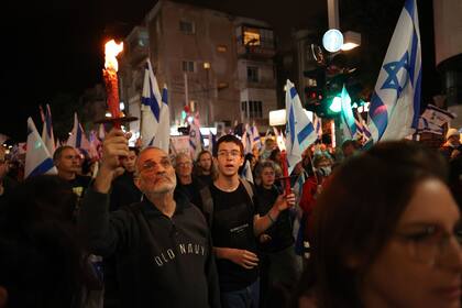 Manifestación contra la reforma judicial en Tel Aviv