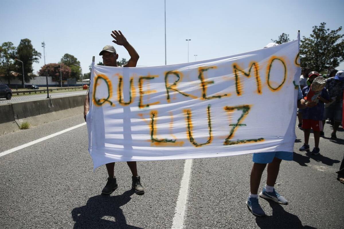 Manifestaciones en la ruta en reclamo por los cortes de luz