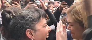 Lilia Lemoine fue increpada por un grupo de manifestantes a la salida del Congreso