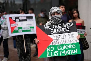 Manifestantes en Colombia piden "alto al genocidio" palestino y reprochan a Israel