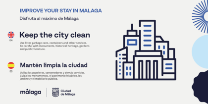 "Mantén limpia la ciudad", dice otro de los carteles.