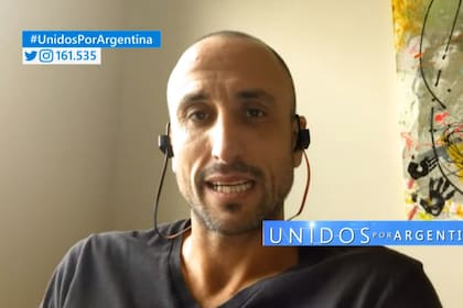 Manu Ginóbili, uno de los representantes del deporte que se hizo presente en el especial de Unidos por Argentina