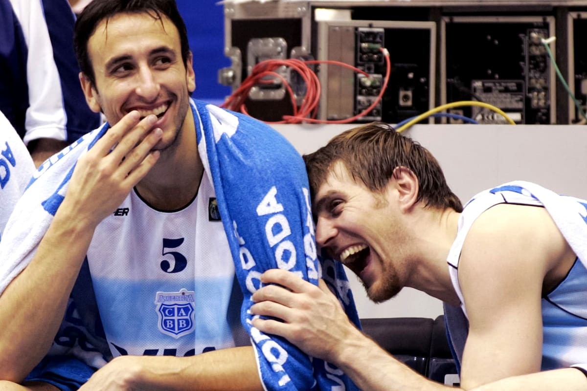 Manu Ginóbili y Andrés Nocioni, compinches y pilares de la Generación Dorada.