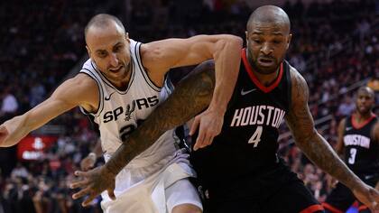 Manu tuvo escasa participación en la derrota ante los Rockets