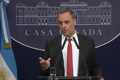Manuel Adorni en conferencia de prensa este miércoles