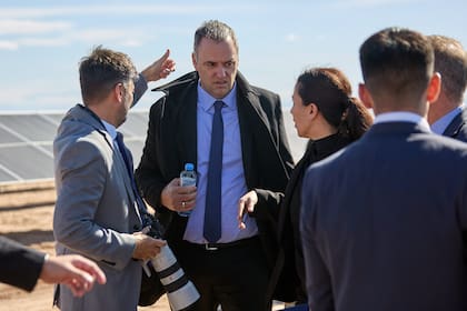 Manuel Adorni, en un acto en Vaca Muerta