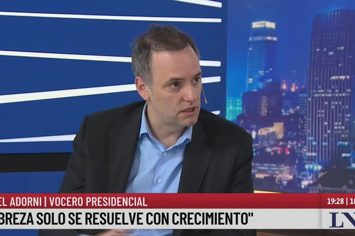 Manuel Adorni, entrevistado por Eduardo Feinmann, en LN+
