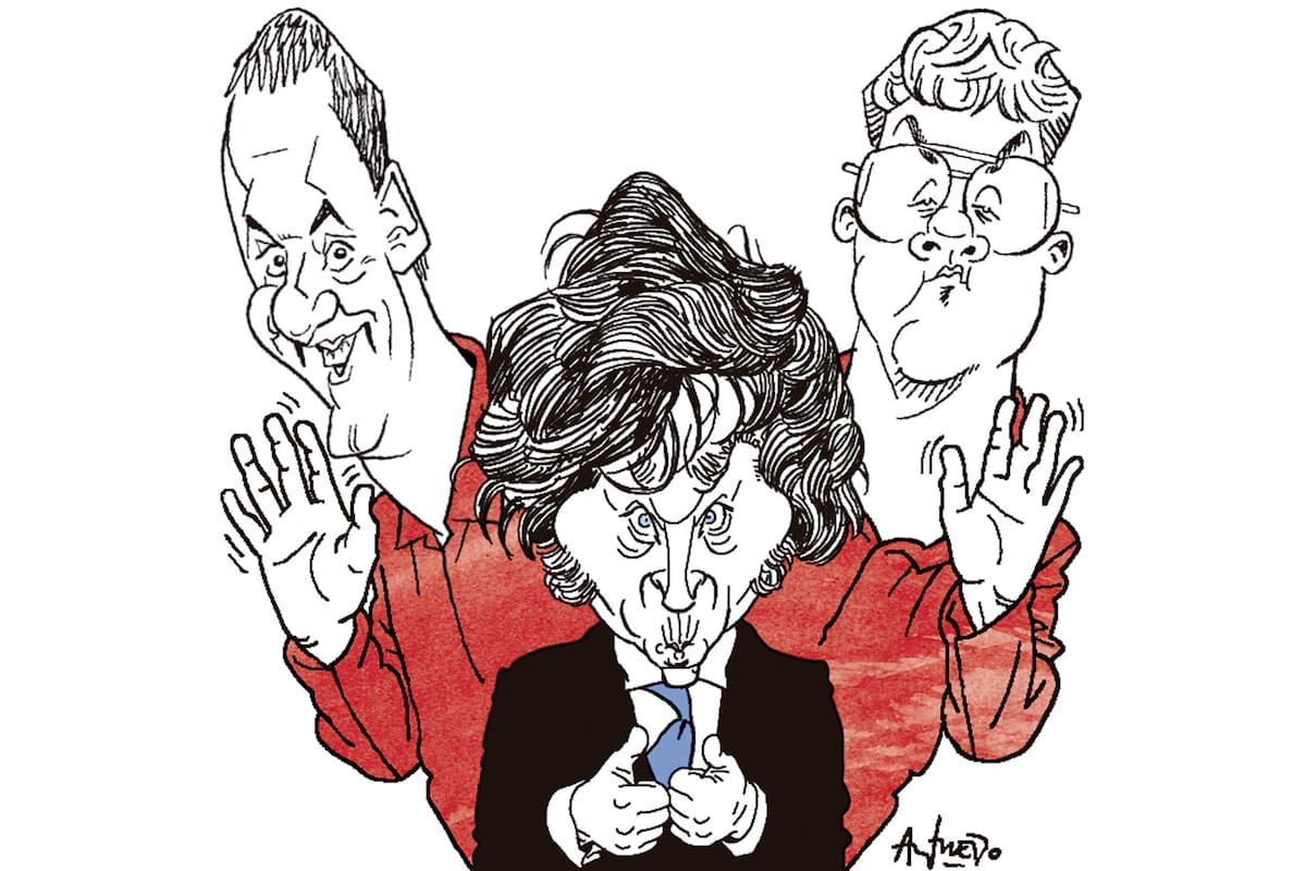 Manuel Adorni, Javier Milei y Hayden Davis