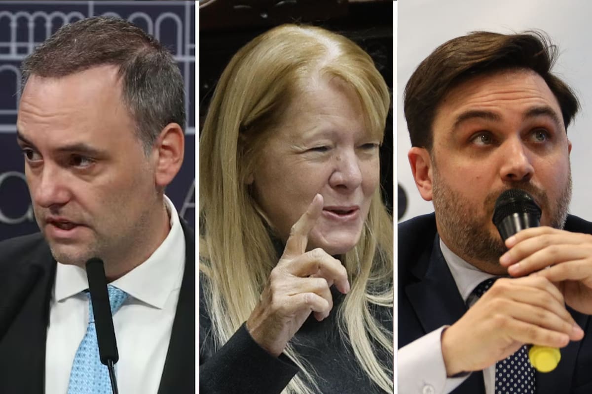 Manuel Adorni, Margarita Stolbizer y Ramiro Marra