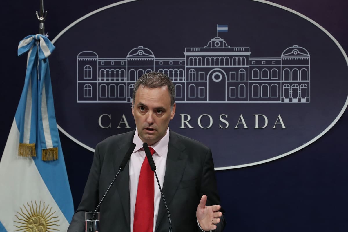 Manuel Adorni, portavoz de la Presidencia argentina. AGENCIA TÉLAM