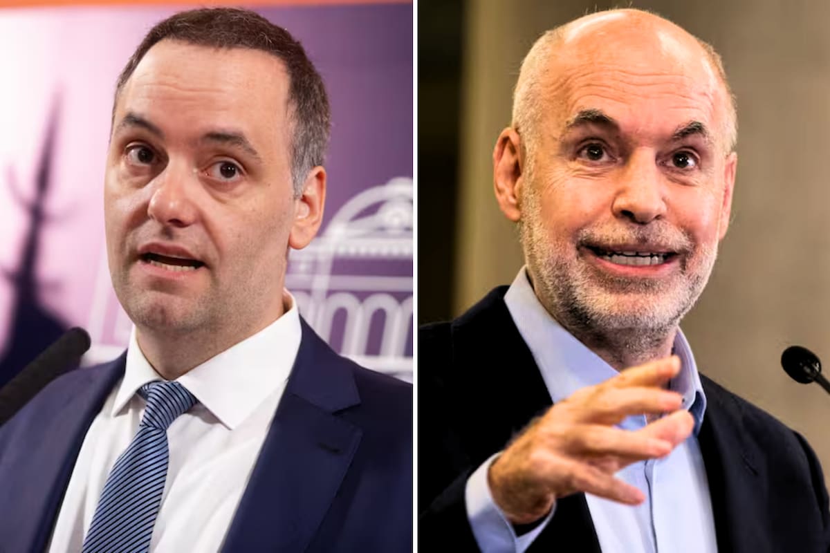 Manuel Adorni y Horacio Rodríguez Larreta.