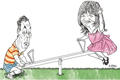 Manuel Adorni y Patricia Bullrich, en el subibaja del Gobierno