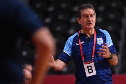Manuel Cadenas en Tokio 2020, el torneo en el que finalizó su ciclo en el seleccionado albiceleste