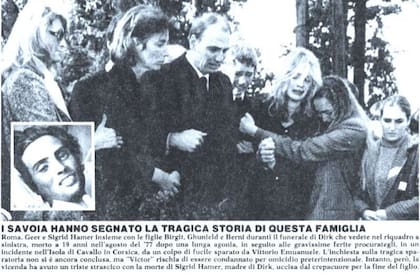 Manuel Fiiberto de Saboya y Beatrice Borromeo en El príncipe que nunca reinó sobre la muerte de Dirk Hamer