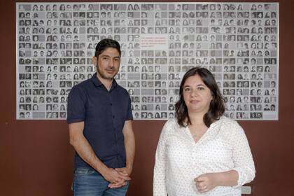 Manuel Gonçalvez y Lorena Battistiol Colayago, nuevos referentes de Abuelas, en la ex ESMA. “Ya tenemos preparado el relevo”, dice Estela de Carlotto. “Lo mejor sería que armaran una especie de parlamento.”
