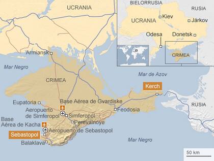 Rusia prohibió los mapas que no consideran a Crimea -invadida en 2014- como parte de Rusia. Habló de "materiales extremistas".