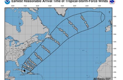 Mapa: cuál es la trayectoria del huracán Melissa tras tocar tierra en Cuba.