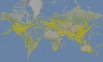 Mapa de Flightradar24