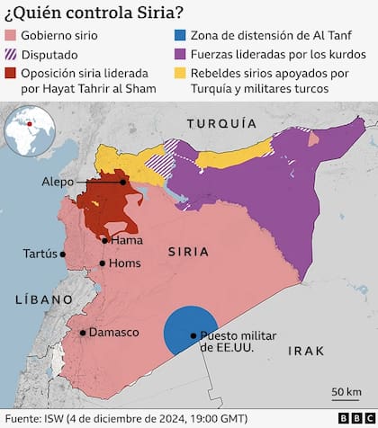 Mapa de Siria