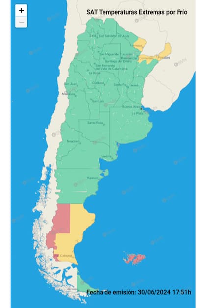 Mapa de temperaturas