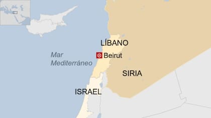 Mapa de Líbano