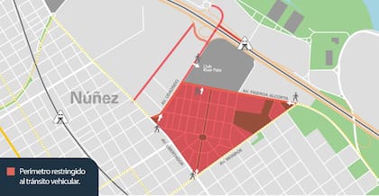 Mapa de cortes de calle por el partido de la selección argentina