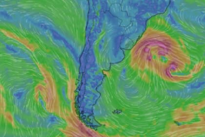 Mapa de temperatura actual en la Argentina