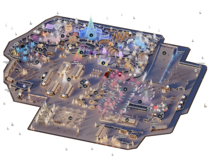 Mapa del laberinto y parque navideño en Los Ánegeles (enchantchristmas)