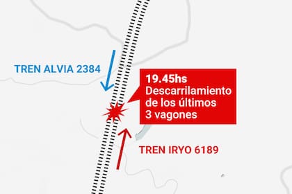 Mapa del lugar donde ocurrió el choque de trenes en el sur de España