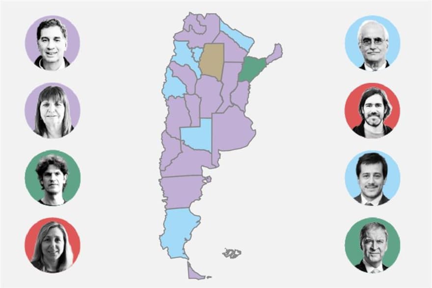Mapa de resultados de las elecciones en la Argentina: el nuevo escenario político