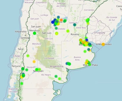 Mapa interactivo de contaminación en ecosistemas acuáticos