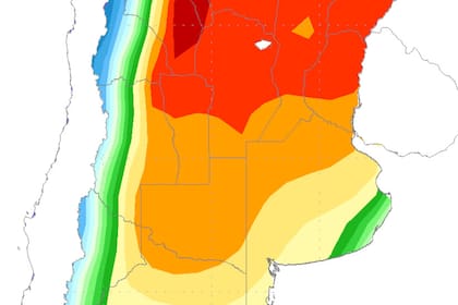 Mapa pronostico de temperatura de media