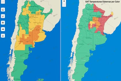 Mapeo de las tormentas y temperaturas extremas en el país