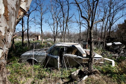 Autos abandonados en los campos