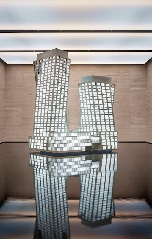 Maqueta de las torres en las que funcionará Six Senses de New York.