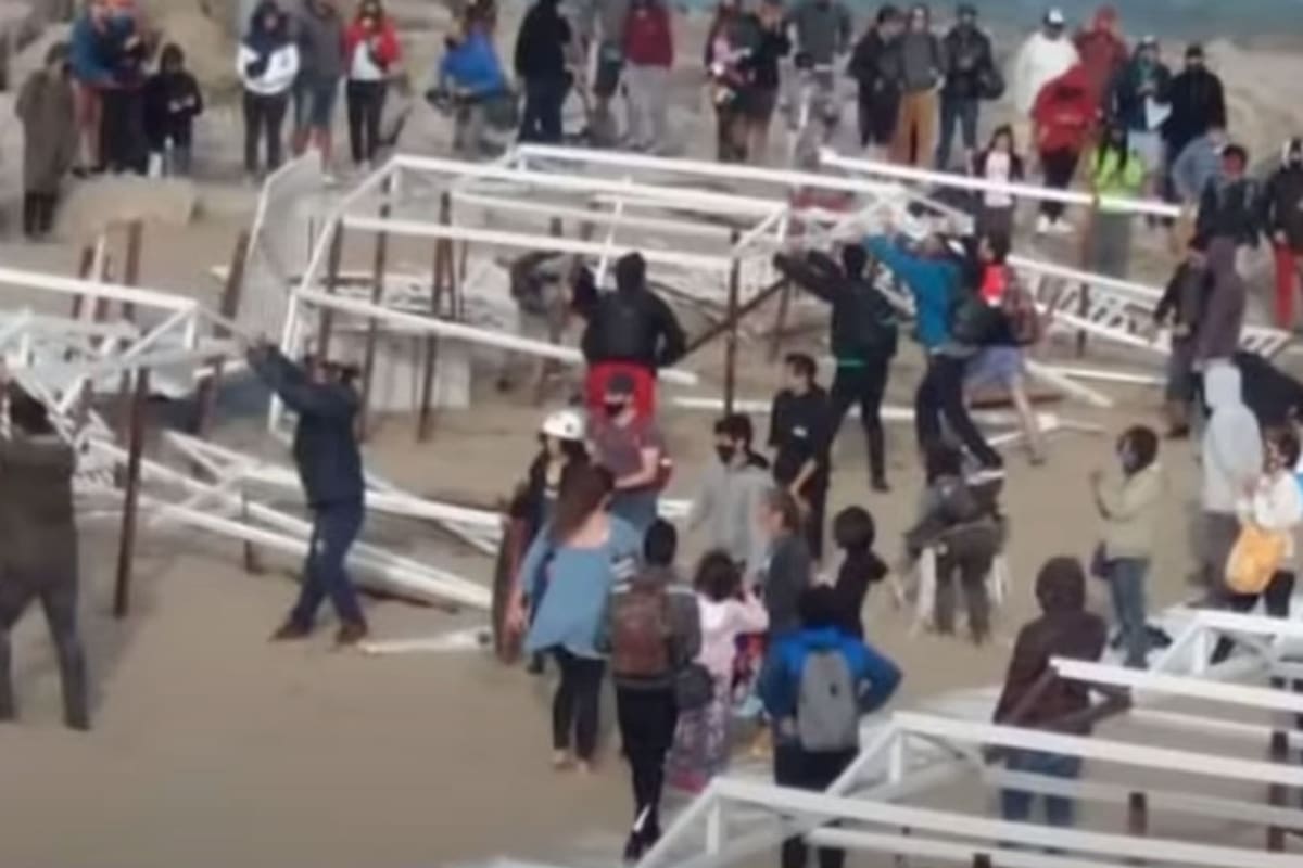 Mar del Plata: La justicia investiga graves destrozos en balneario durante reclamo por más playa pública