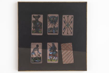 Mar Perez, 6 cartas (2023), óleo sobre chapadur