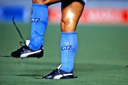 Los botines negros inmortalizados por Diego Maradona.