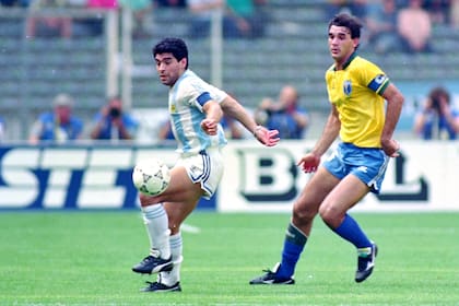 Maradona durante el Mundial 1990, en Italia